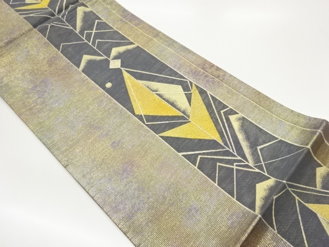 JAPANESE FUKURO OBI / WOVEN GEOMETRIC